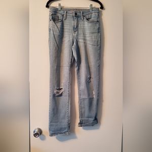 Universal Thread High Rise Straight Crop Light Wash Jeans Size 6
